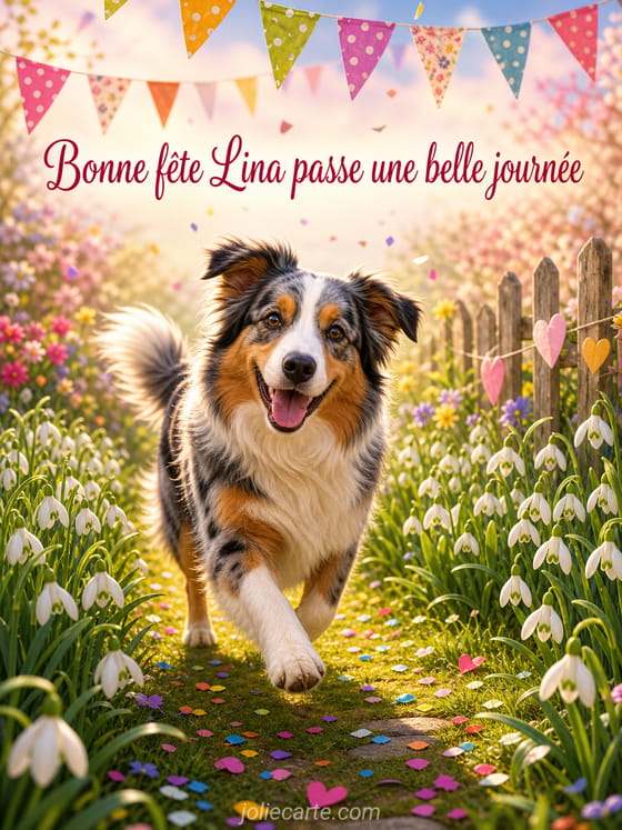 Carte bonne fête Lina