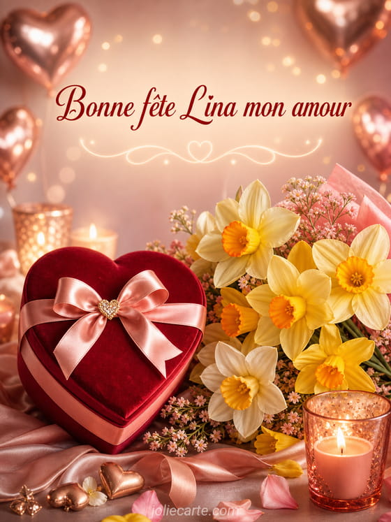 Carte bonne fête Lina