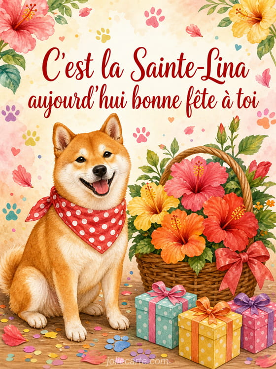 Carte bonne fête Lina