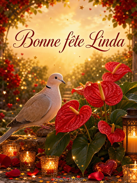 Carte bonne fête Linda
