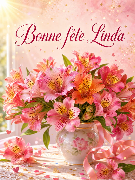 Carte bonne fête Linda