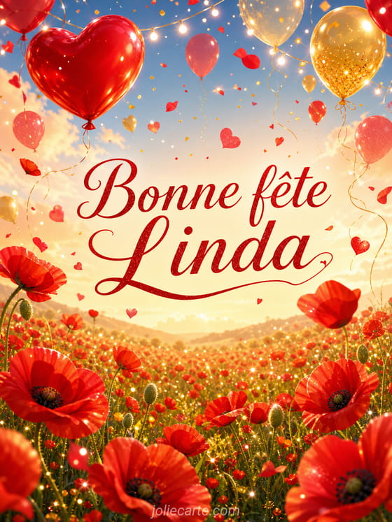 Carte bonne fête Linda