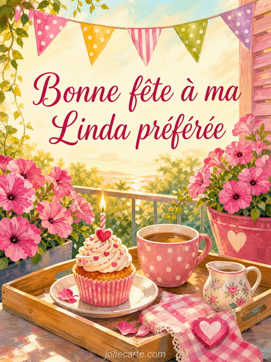Carte bonne fête Linda