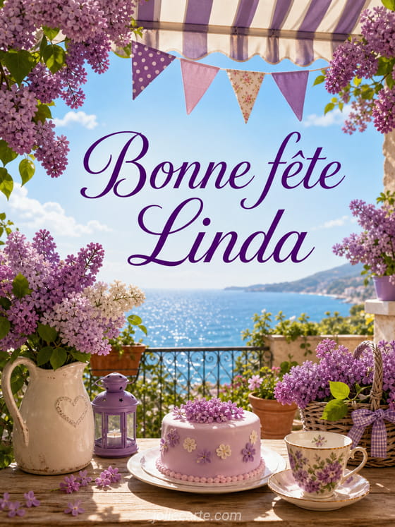 Carte bonne fête Linda