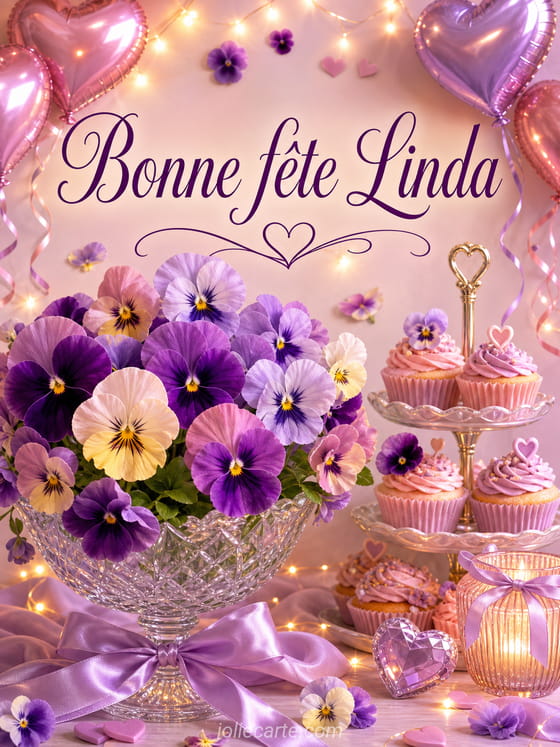 Carte bonne fête Linda