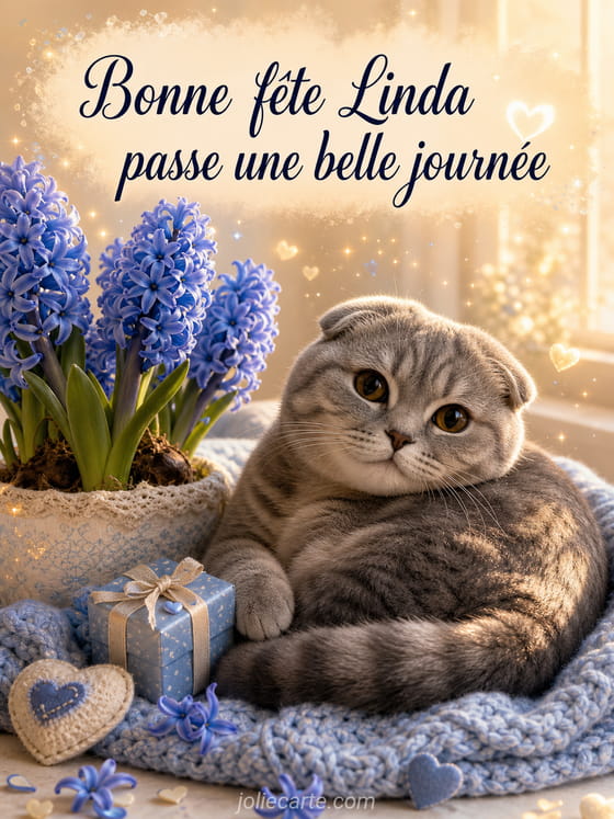Carte bonne fête Linda