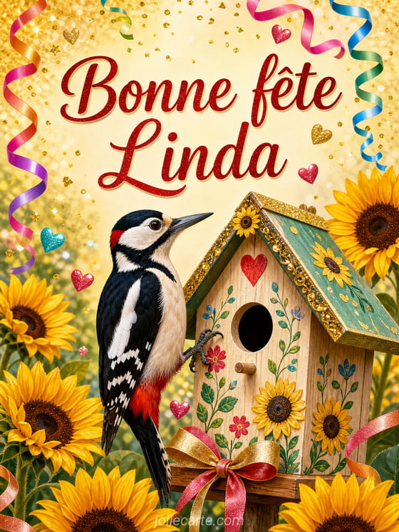 Carte bonne fête Linda