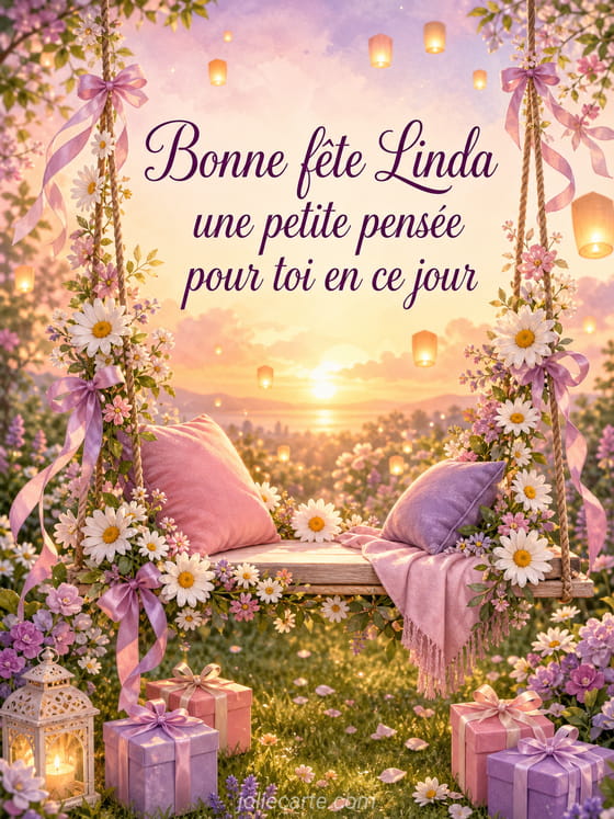 Carte bonne fête Linda