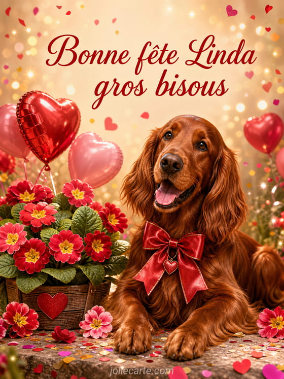 Carte bonne fête Linda