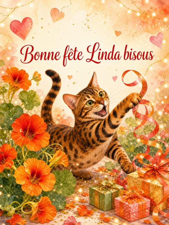Carte bonne fête Linda