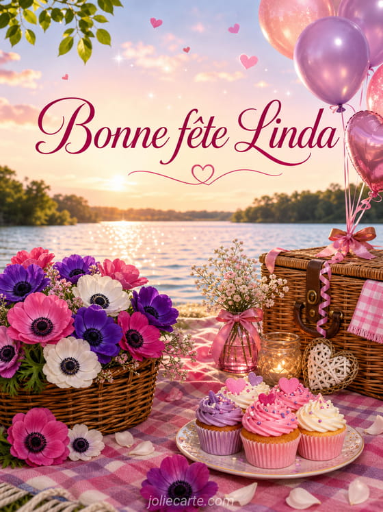 Carte bonne fête Linda