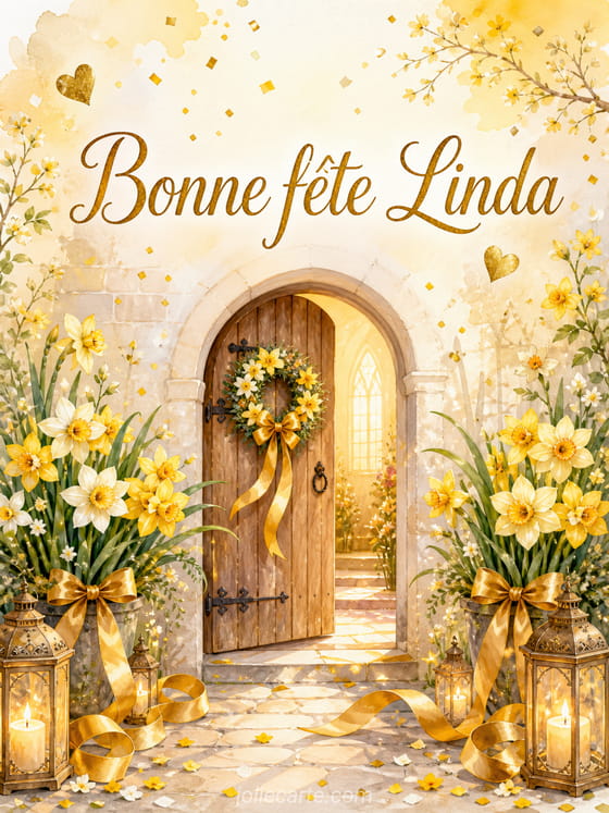 Carte bonne fête Linda