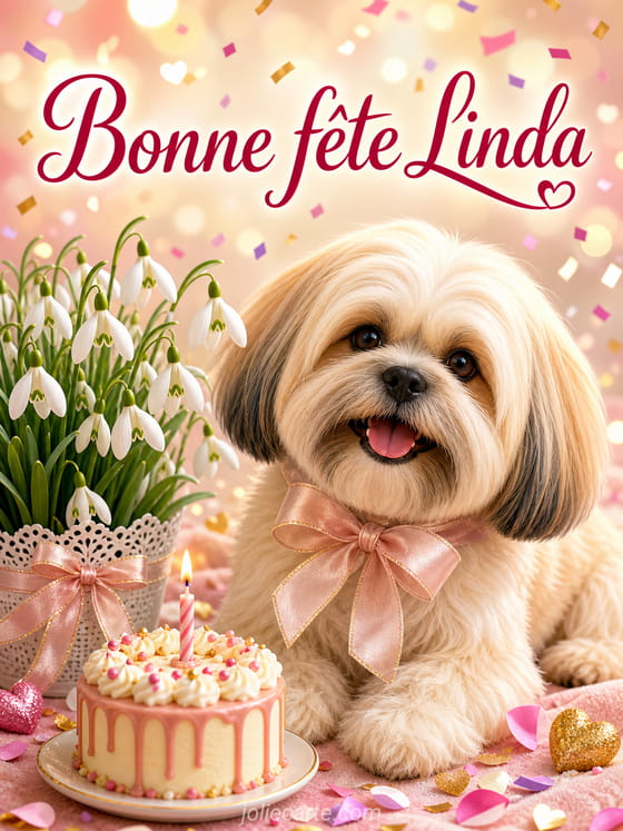 Carte bonne fête Linda