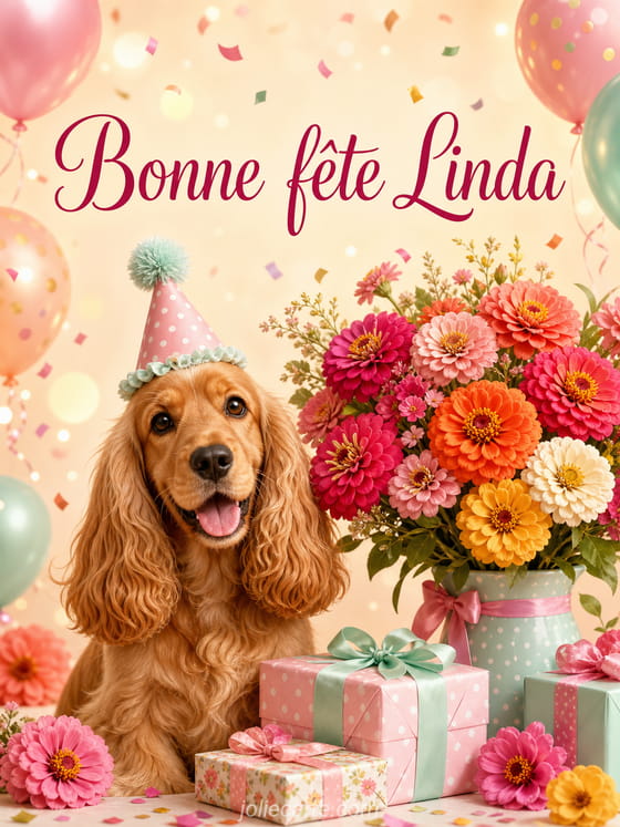 Carte bonne fête Linda