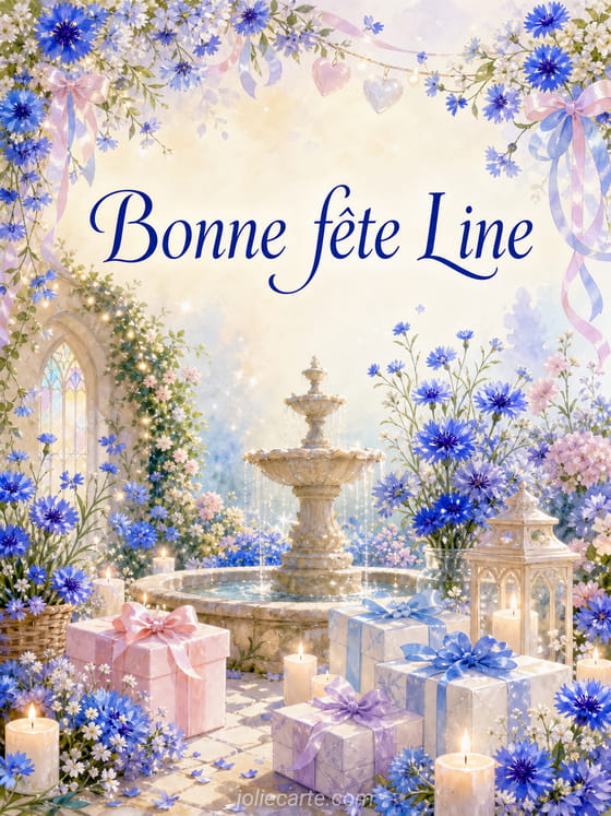 Carte bonne fĂȘte Line