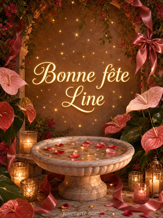 Carte bonne fĂȘte Line