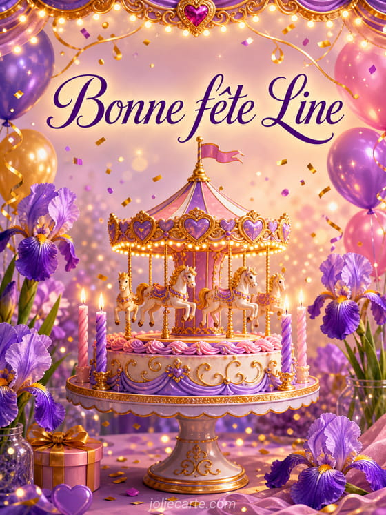 Carte bonne fĂȘte Line