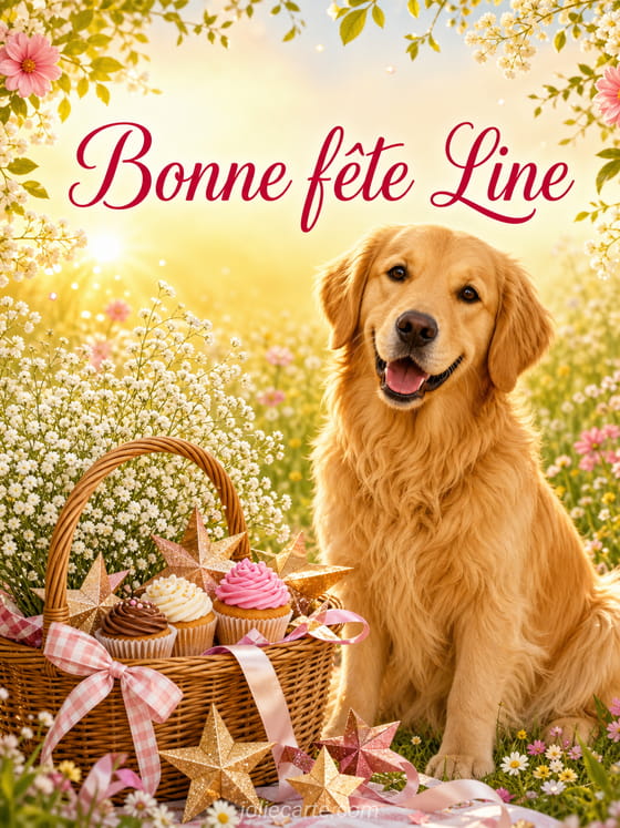Carte bonne fĂȘte Line