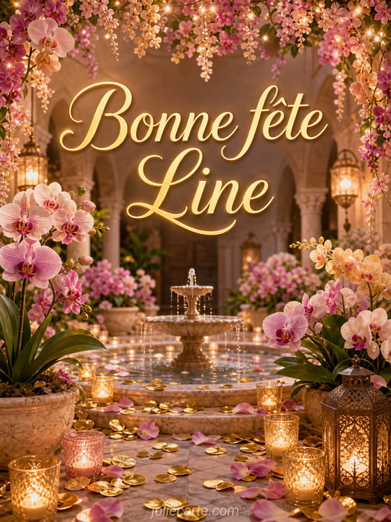 Carte bonne fĂȘte Line