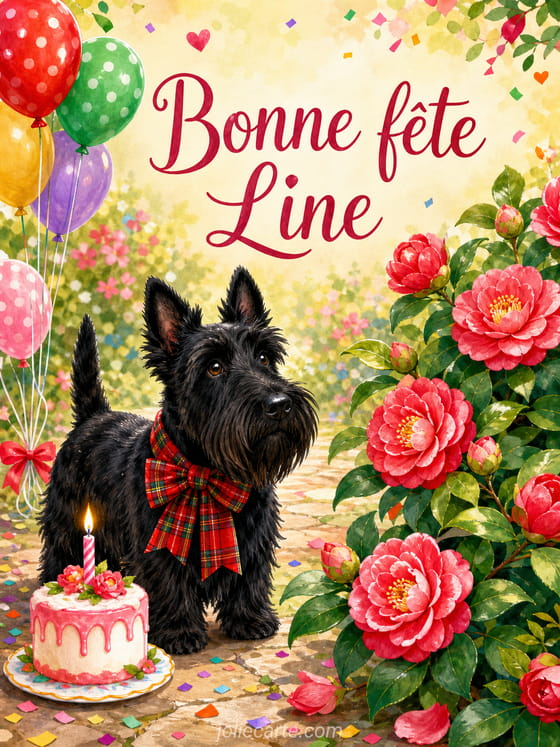 Carte bonne fĂȘte Line