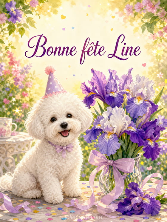Carte bonne fĂȘte Line