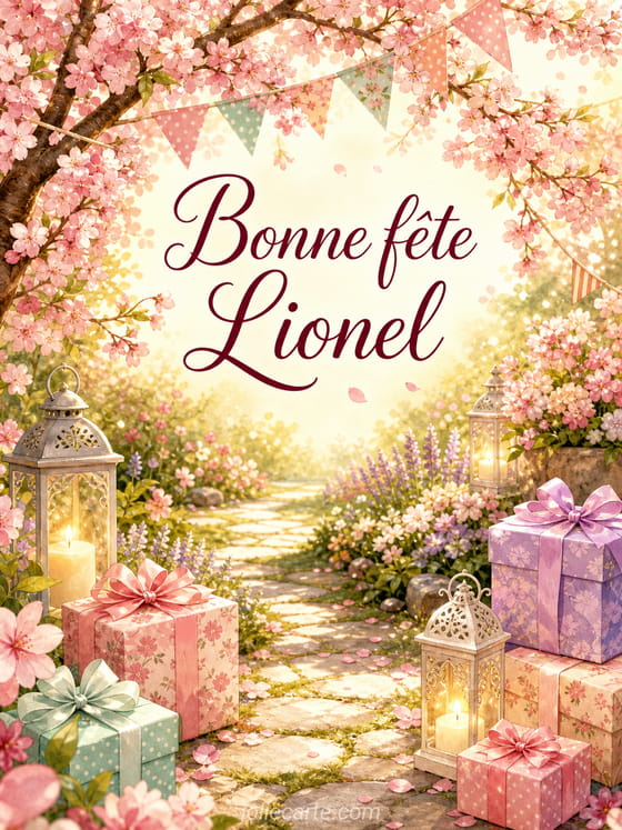 Carte bonne fête Lionel