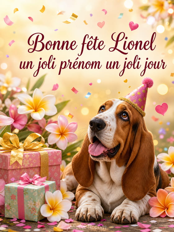 Carte bonne fête Lionel