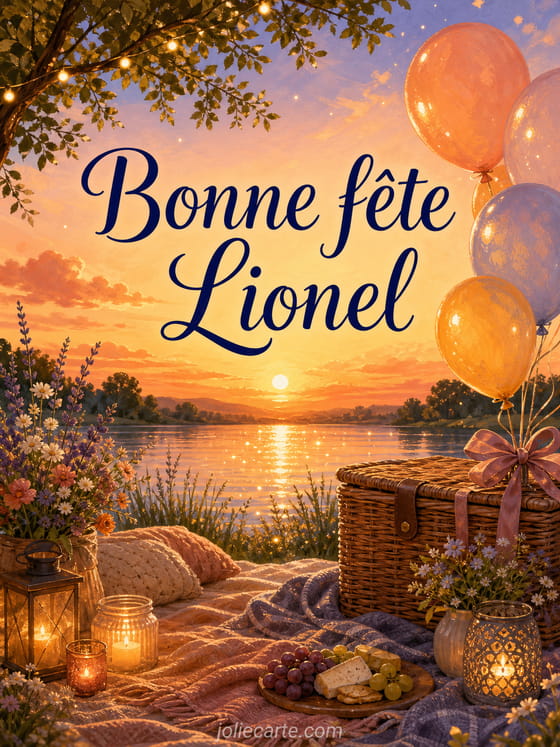 Carte bonne fête Lionel