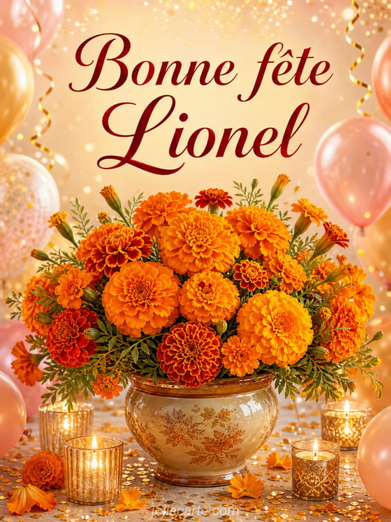 Carte bonne fête Lionel