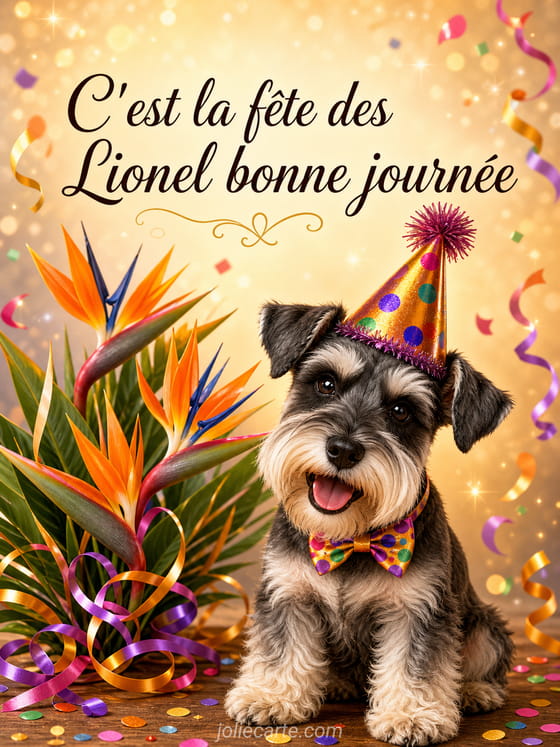 Carte bonne fête Lionel