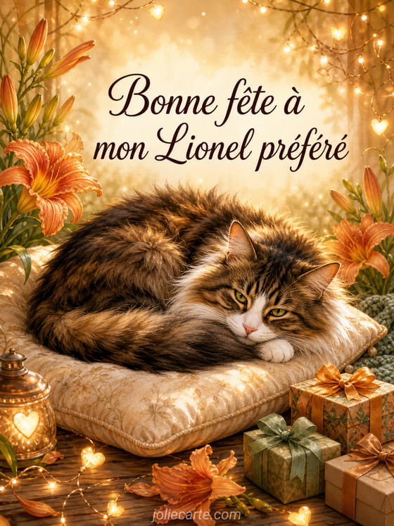 Carte bonne fête Lionel