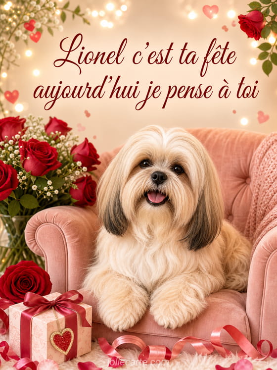 Carte bonne fête Lionel