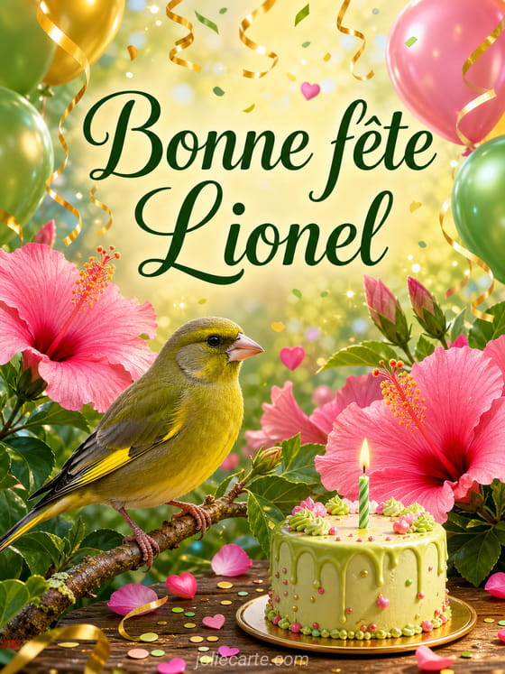 Carte bonne fête Lionel