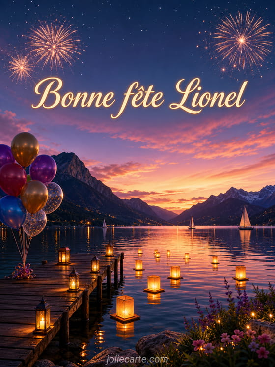 Carte bonne fête Lionel