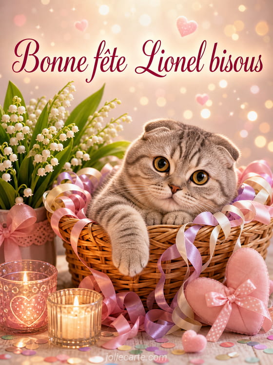Carte bonne fête Lionel