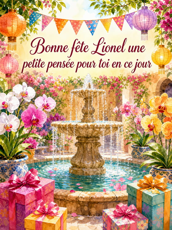 Carte bonne fête Lionel