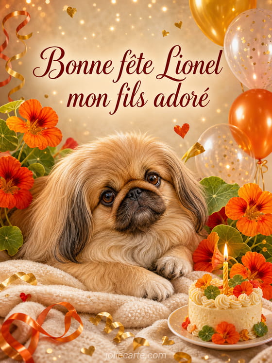 Carte bonne fête Lionel