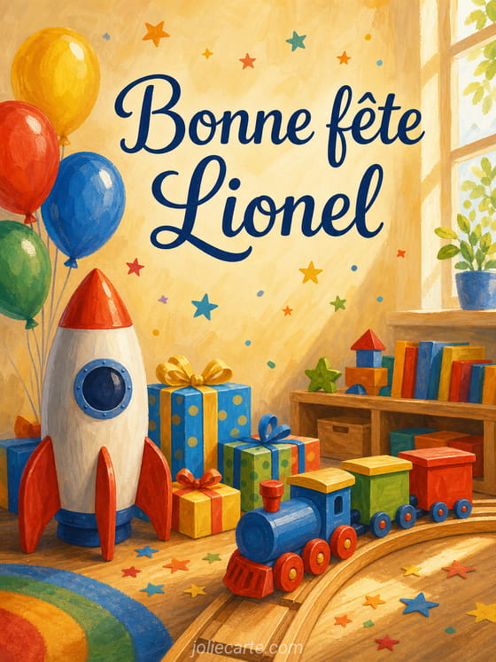 Carte bonne fête Lionel
