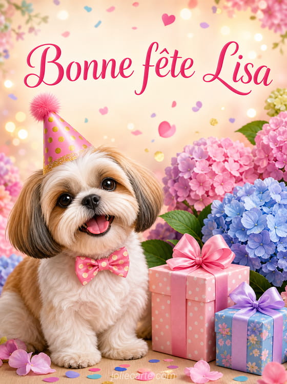 Carte bonne fĂȘte Lisa