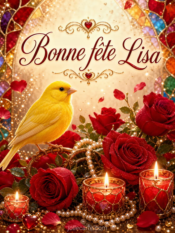 Carte bonne fĂȘte Lisa