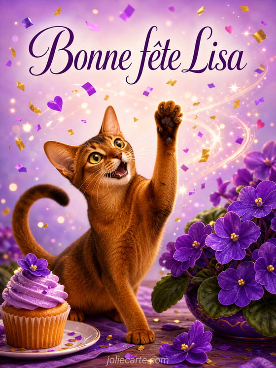 Carte bonne fĂȘte Lisa
