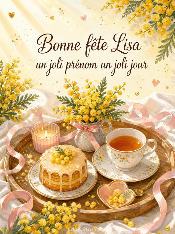 Carte bonne fĂȘte Lisa