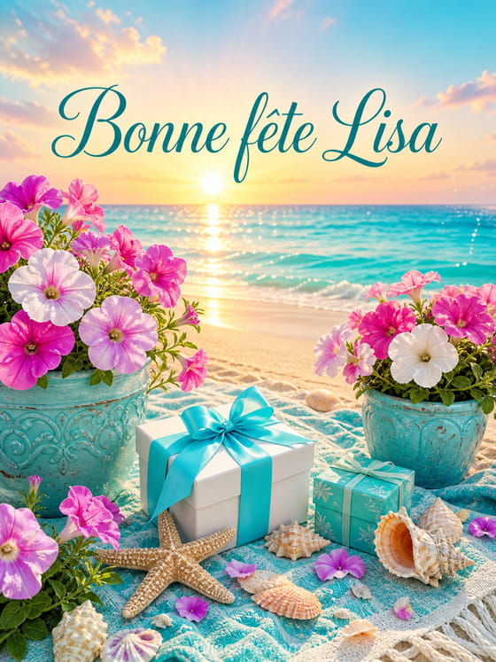 Carte bonne fĂȘte Lisa