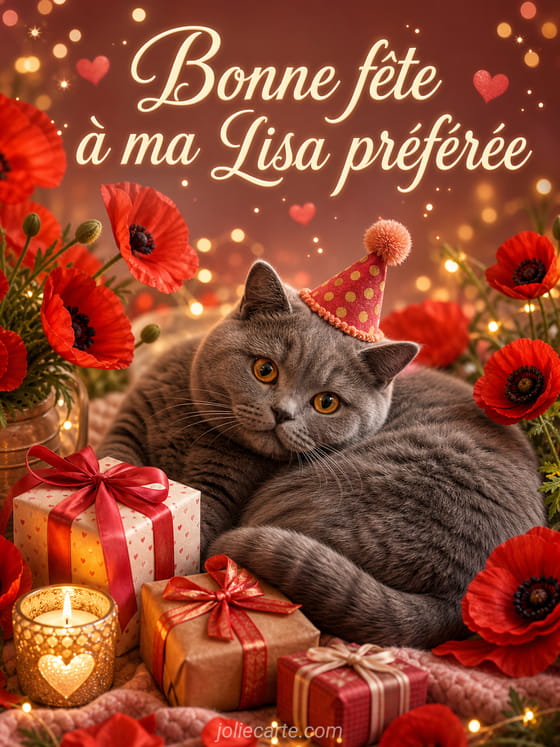 Carte bonne fĂȘte Lisa