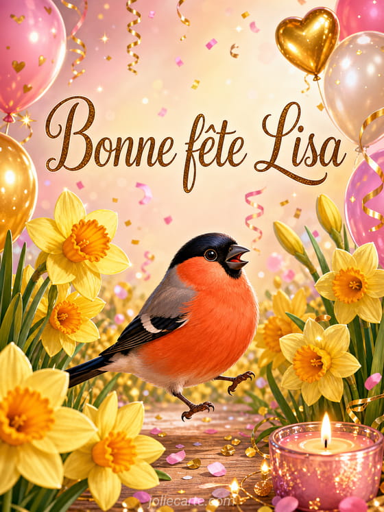 Carte bonne fĂȘte Lisa