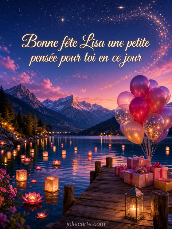 Carte bonne fĂȘte Lisa