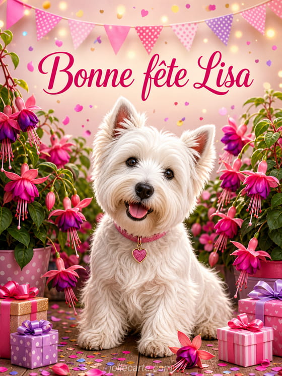 Carte bonne fĂȘte Lisa