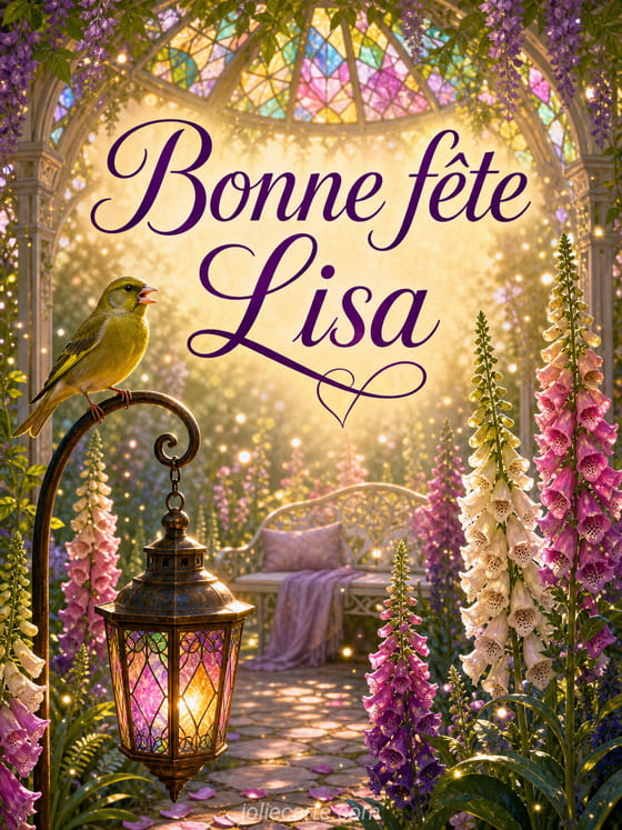 Carte bonne fĂȘte Lisa