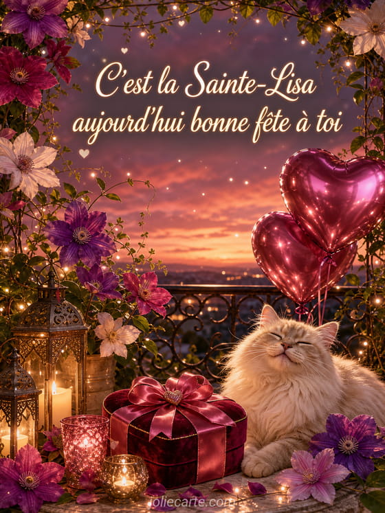 Carte bonne fĂȘte Lisa
