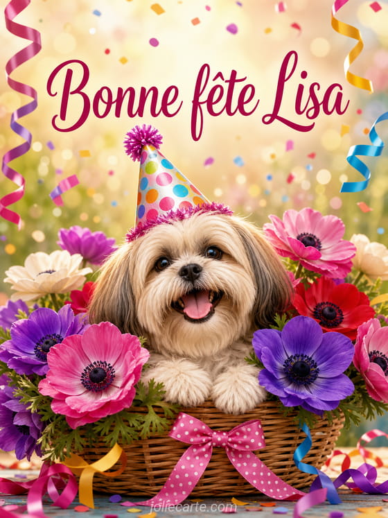 Carte bonne fĂȘte Lisa
